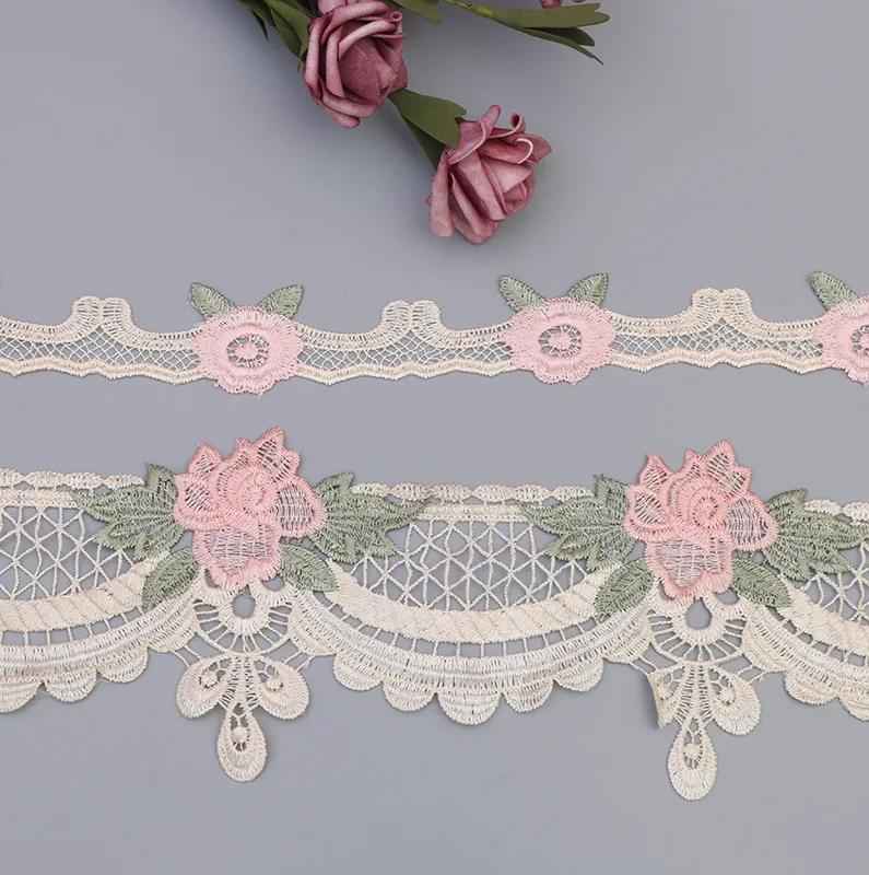 Ruban de dentelle fait à la main, garnitures en tissu, accessoires de couture, décoration de mariage