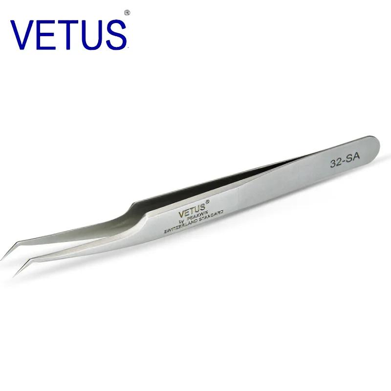 VETUS Original 32-SA pince à épiler hyperfine haute précision Non magnétique Anti-acide pinces cils 