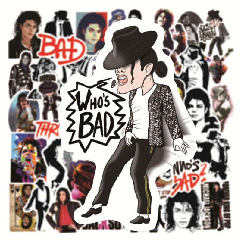 Autocollants du chanteur Rock Star, Michael Jackson, graffiti, pour moto, bagage, planche à roulette