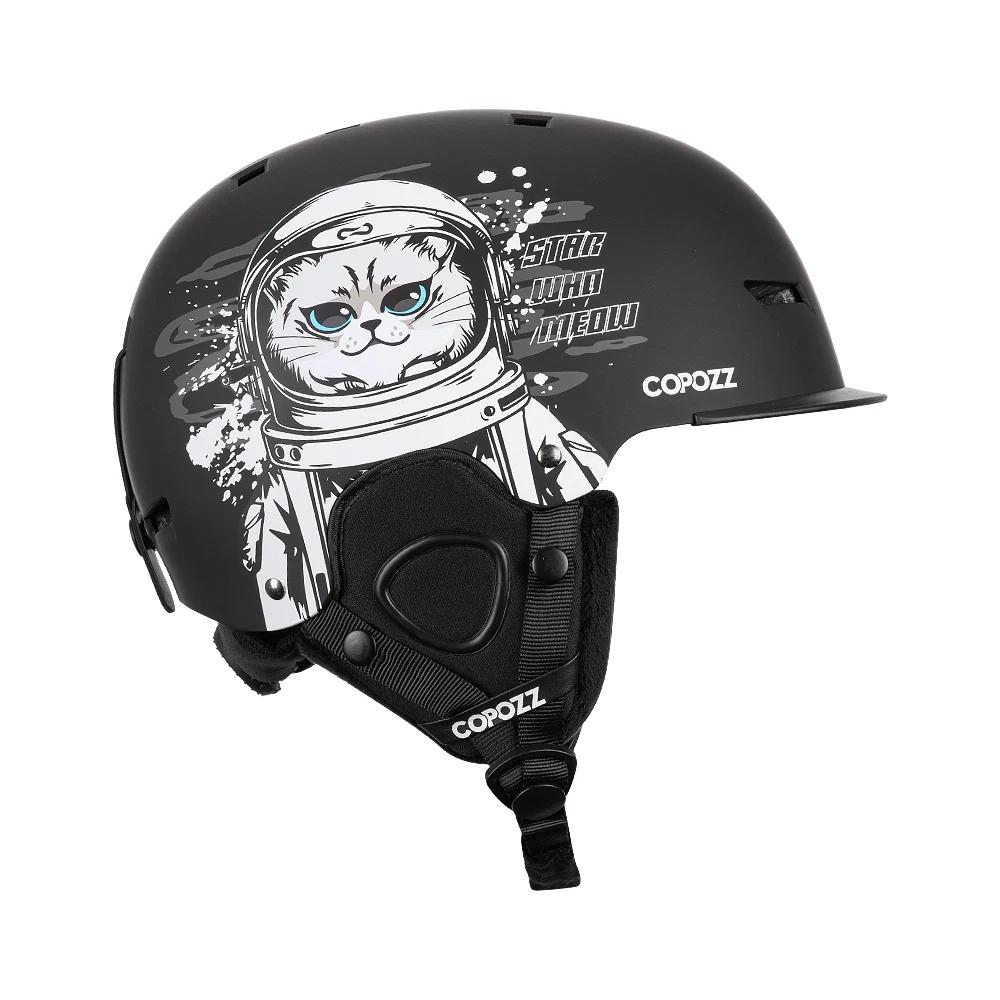 COPOZZ nouveau casque de Ski dessins animé demi-couvert Anti-impact casque de sécurité cyclisme Ski 