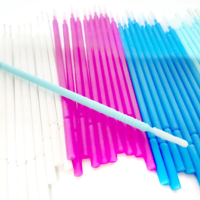 Applicateurs de micro-brosses pliables pour extensions de cils, livres de colle, poulet, 100 pièces,