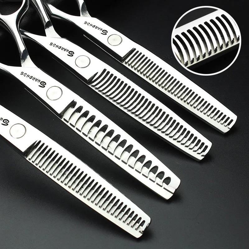 Sharonds 440c 6/7/7.5 pouces coupe de cheveux ciseaux amincissants professionnel salon de coiffure c