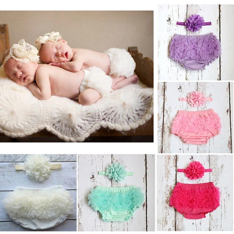 Short bouffant en dentelle de coton pour bébé, mignon couvre-couche pour bébé, short à fleurs pour n