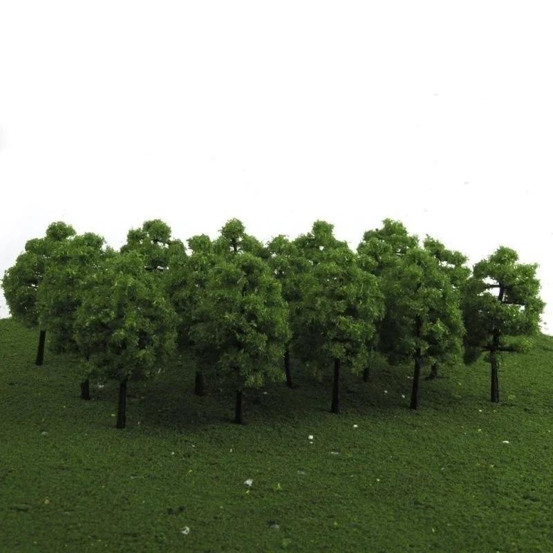 20/40 pièces vert modèle arbres Train chemin de fer modèle Kit aménagement paysage artificiel Miniat