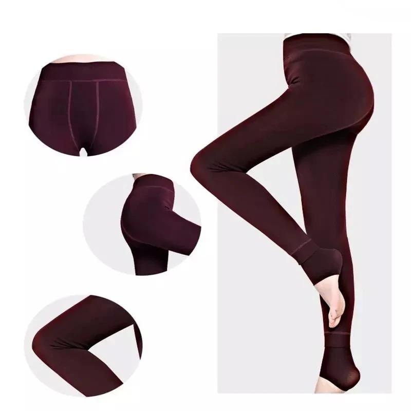 Leggings d'hiver chauds S-5XL grande taille femmes pantalons en velours chaud Leggins taille haute L