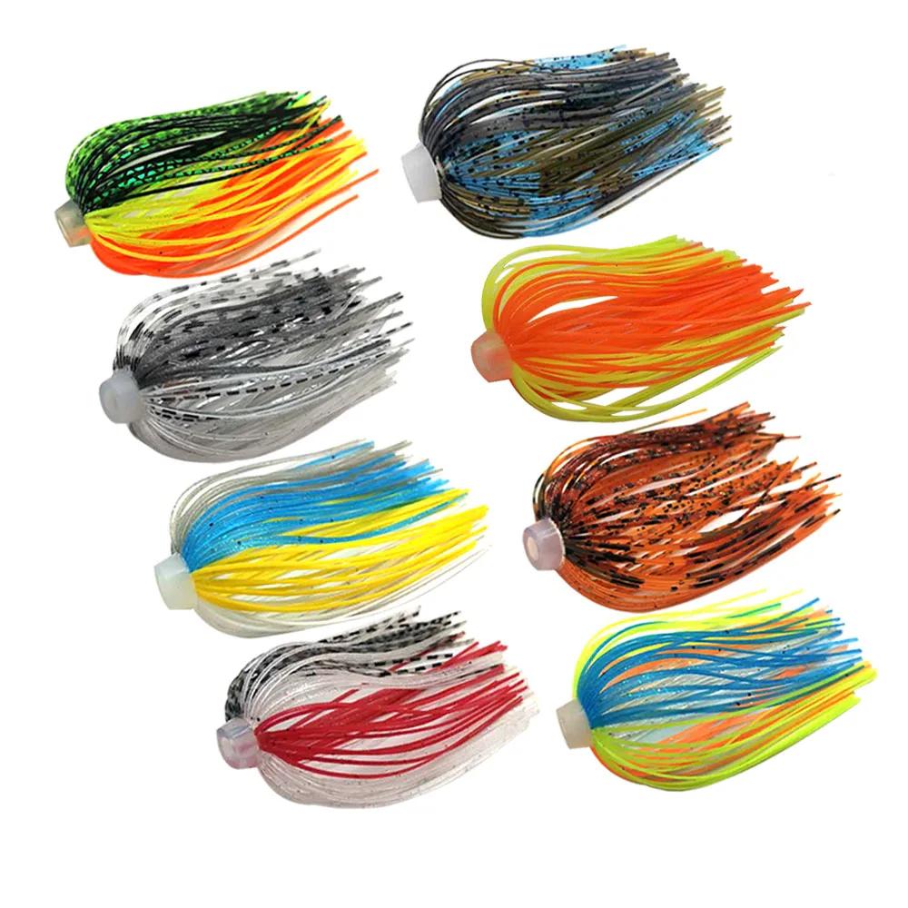 5 pcs/lot 88 brins 64mm jupes en Silicone trou élastique jupes parapluie accessoires de pêche Buzzba