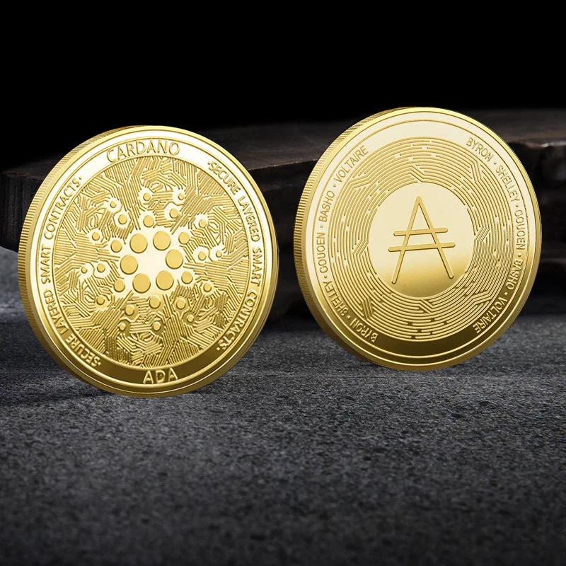 BITCoin Art Collection plaqué or Bitcoins physiques Bitcoin BTC avec étui cadeau métal physique Anti
