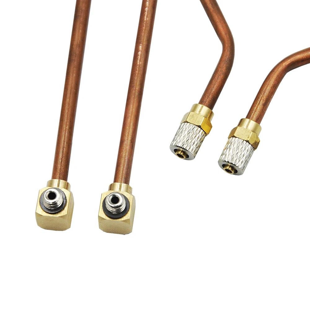 Connecteurs de tuyaux d'huile hydraulique entièrement en cuivre RC, pour pelle métallique 1:14 RC, a