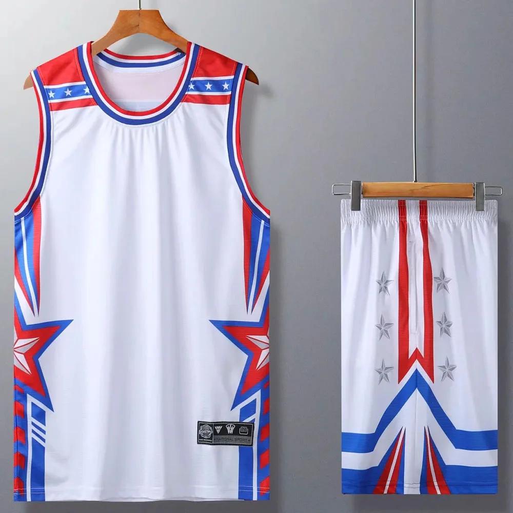 Maillots de basket-ball respirants à séchage rapide pour garçons, chemises de sport et shorts athlét