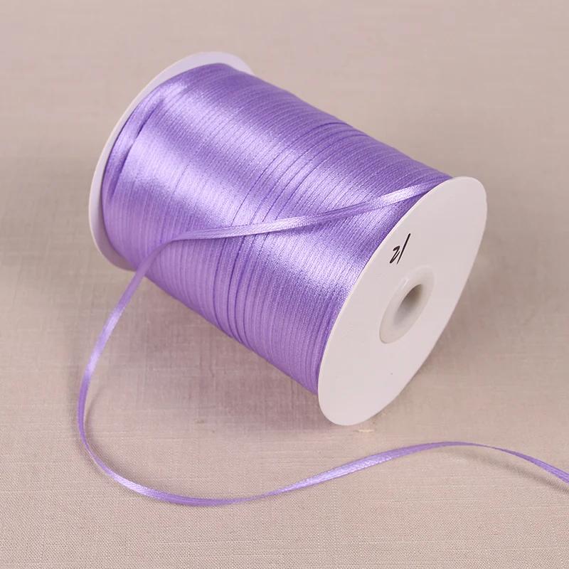 Ruban en Satin de soie violet clair, 6/10/12/15/20/25/40/50MM, décoration de fête de mariage, emball