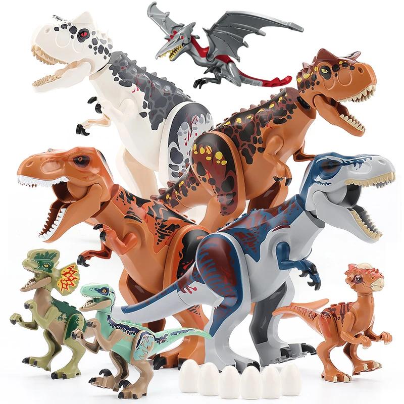 Jurassic Dino World – grands dinosaures, blocs de construction en briques, vélociraptor t-rex Tricer