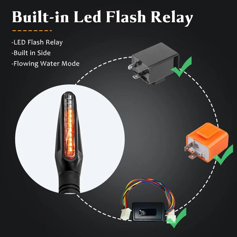 Clignotants LED pour motos, 12 x 335SMD, 2 ou 4 pièces, indicateur lumineux pliable, 12V, IP67 clign