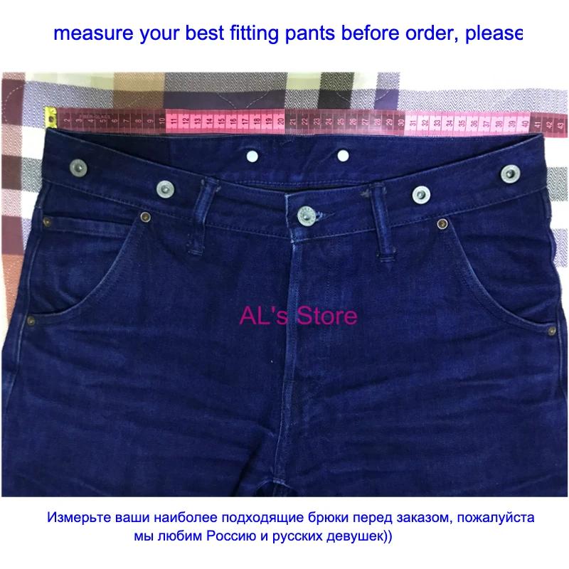 710-0001B Red Tornade Jean en denim 14oz à taille haute, selvedge indigo brut, délavé, sanforisé