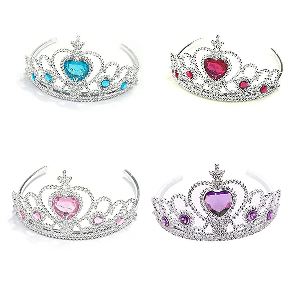 Accessoires de princesse Elsa, ensemble de déguisement pour petites filles, Costume de couronne Elsa