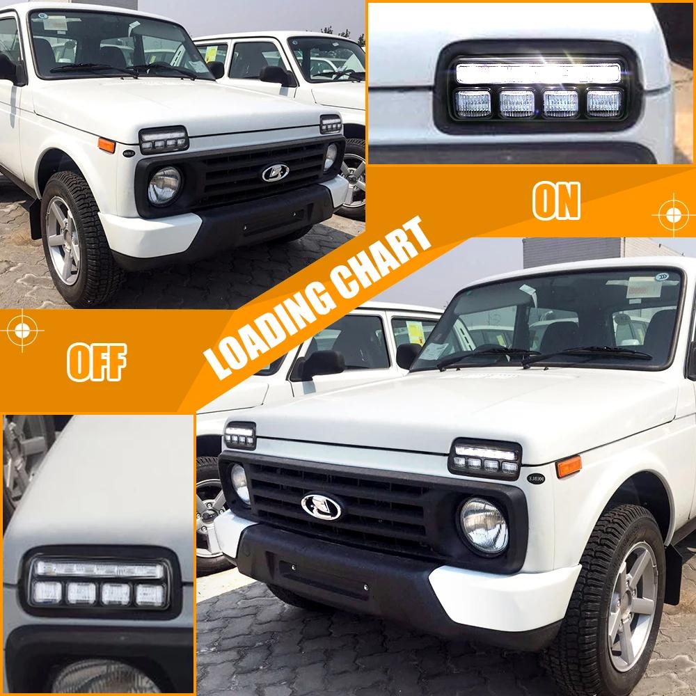 Paire de feux de virage latéraux LED, accessoires de voiture, pour Lada Niva 4x4 1995 + avec clignot