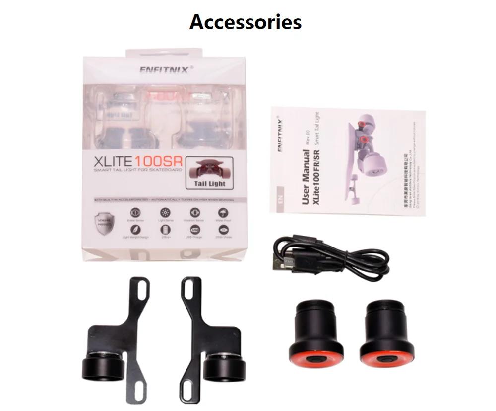 Skateboard Xlite100 lumière d'avertissement LED lumières étanche USB Rechargeable lampe d'avertissem