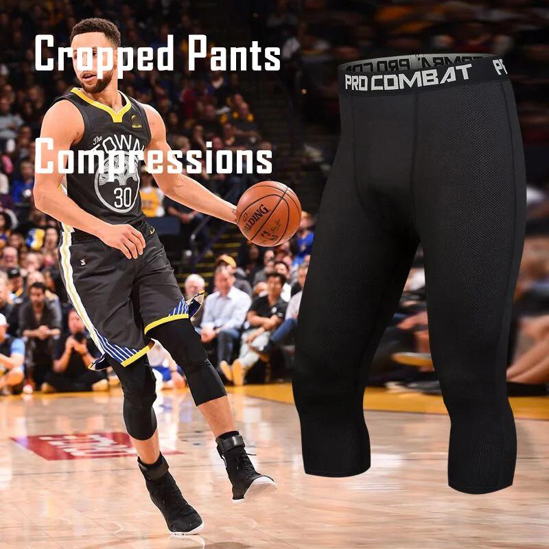 Pantalon court de sport pour hommes, Leggings de course, de gymnastique, de jogging, à Compression é