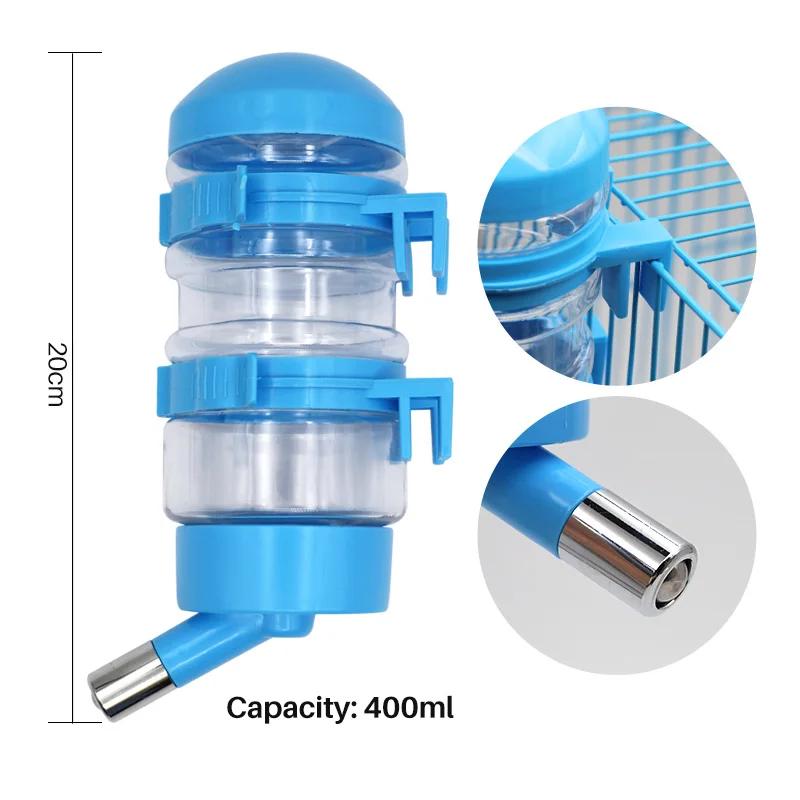 Bouteille d'eau suspendue pour animaux de compagnie, 400ml, 1 pièce, distributeur automatique d'eau 