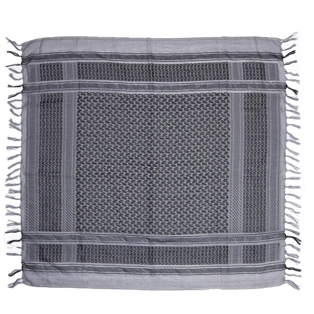 Foulard Keffiyeh Shemagh 110*110 cm, écharpe carrée du désert avec pompon pour la chasse, la randonn