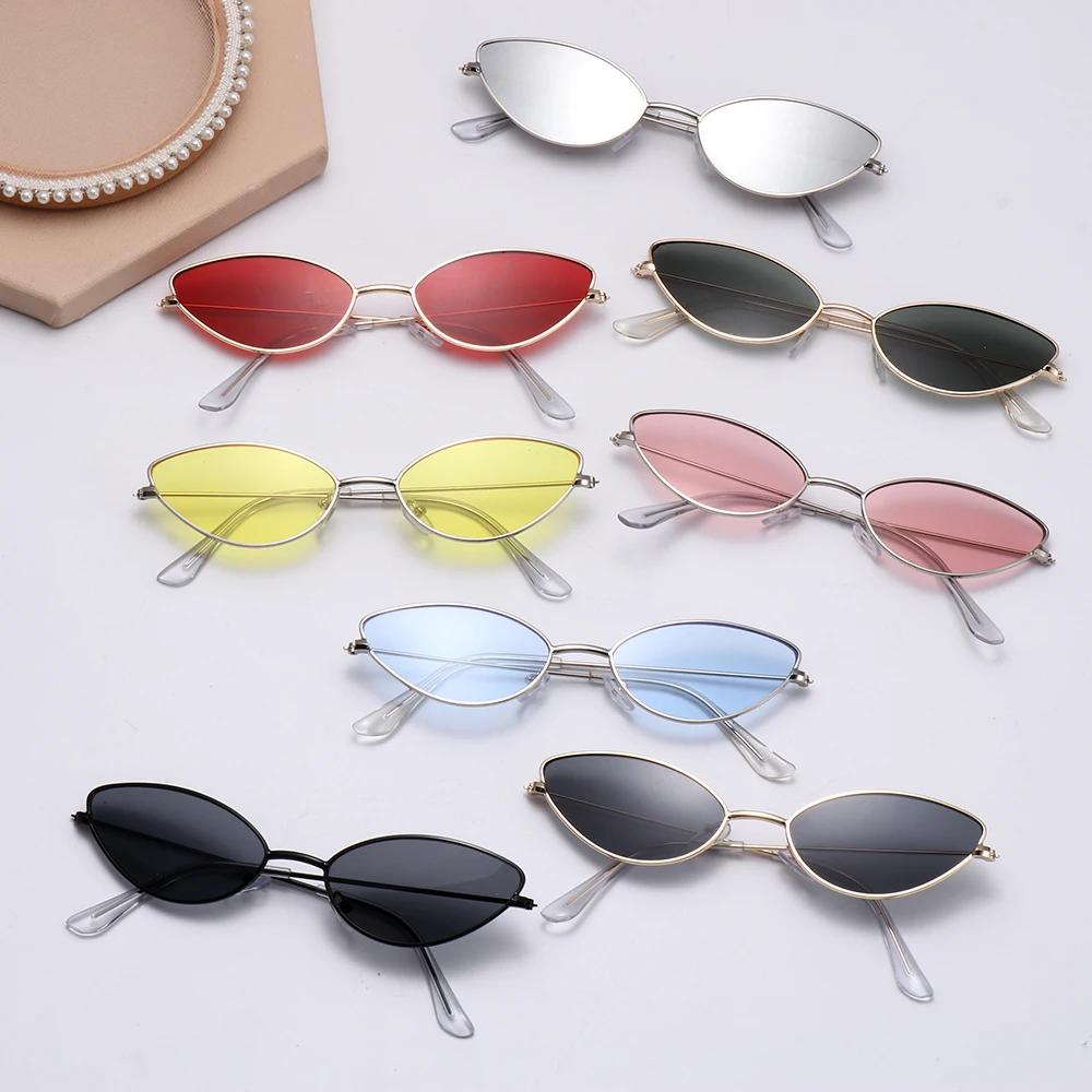 Lunettes de soleil œil de chat vintage pour femmes, petites lunettes de soleil rétro, nuances UV400,