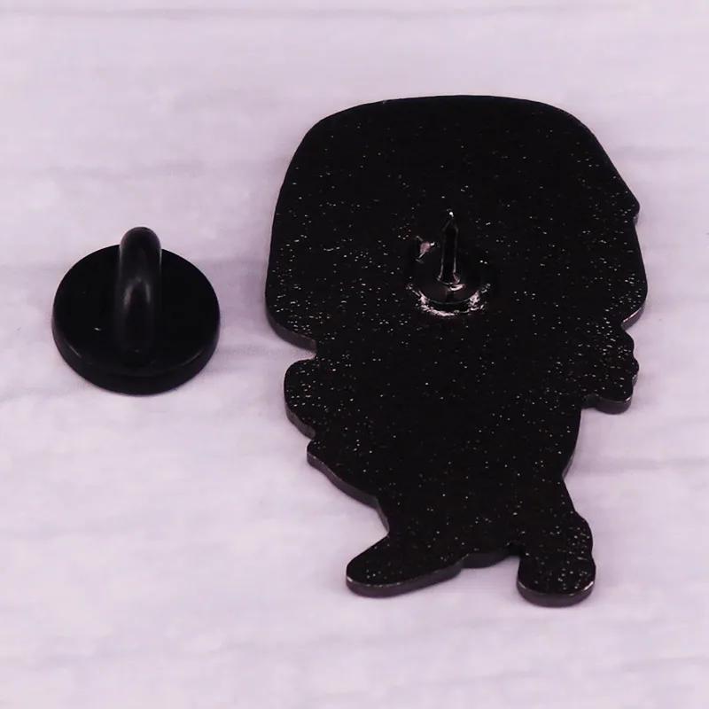 Broche de masque MF DOOM, broche d'art Hip Hop, Badge de dessin animé