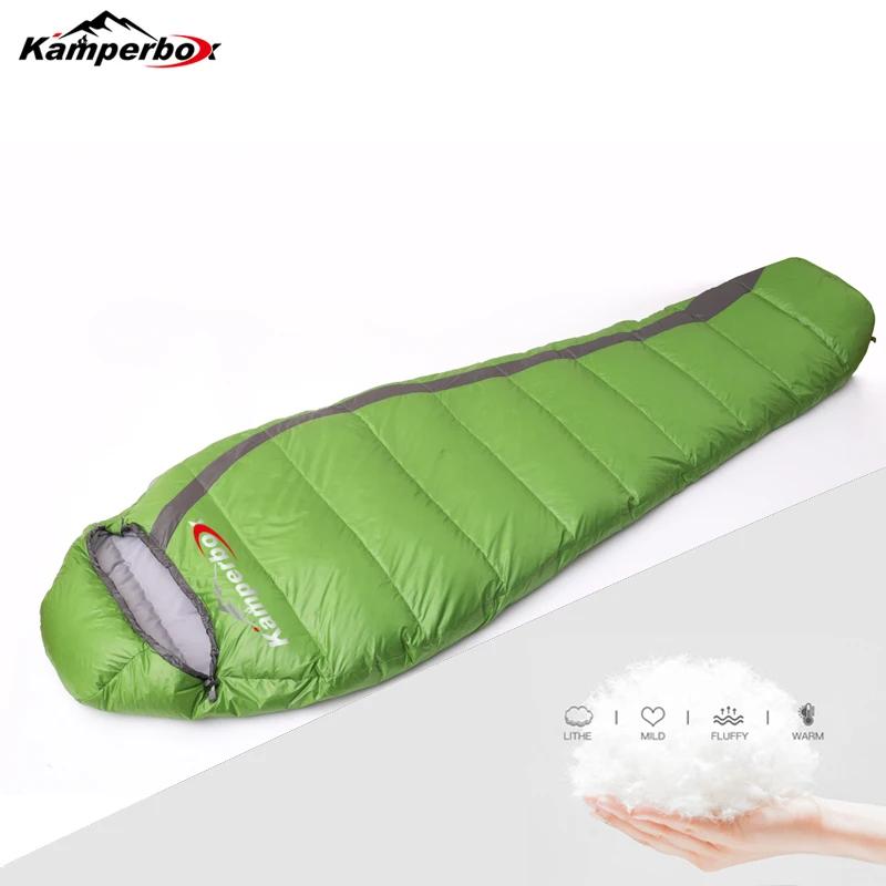 Sac de couchage ultraléger Kamperbox - Équipement camping hiver léger et compact pour randonnée
