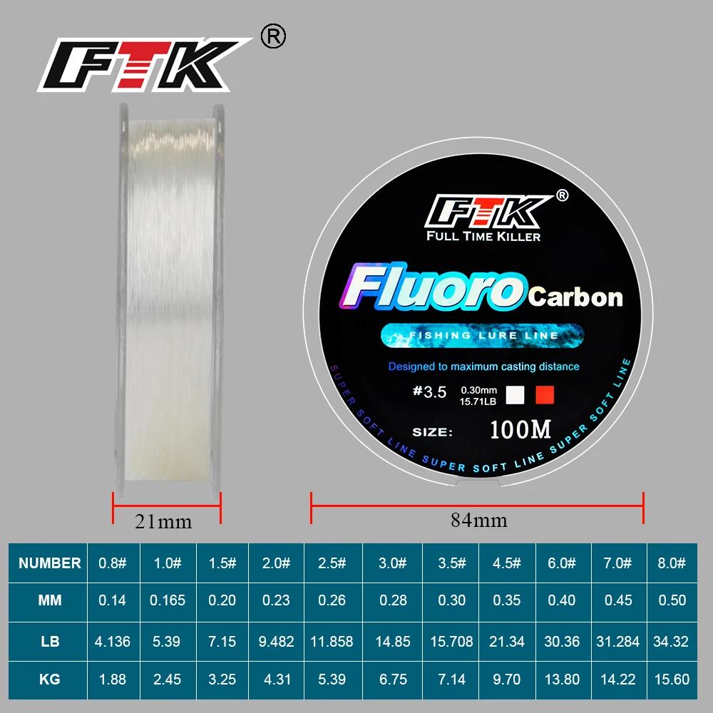 FTK – ligne de pêche à la mouche Super souple, leurre en fluorocarbone, Leader en Fiber de carbone, 