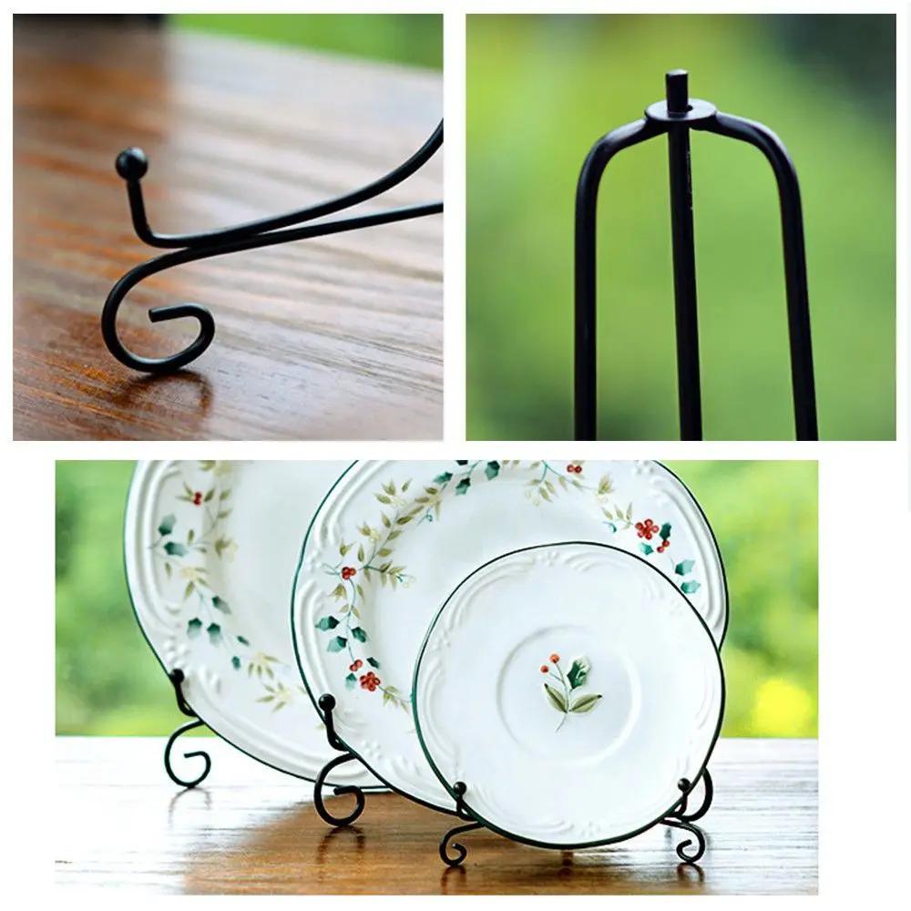 Décoration de la maison Photo socle support de livre présentoir plaque de fer noir support chevalet