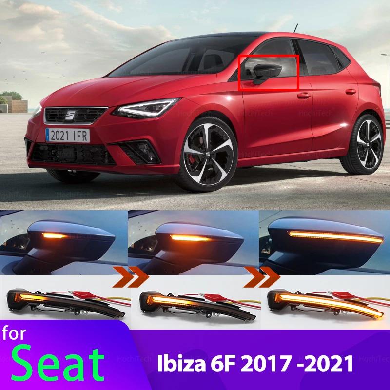 Clignotant LED noir à défilement dynamique, indicateur de miroir séquentiel, pour siège Ibiza 6F 201