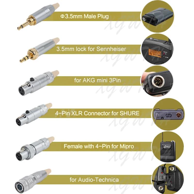 Casque d'écoute à condensateur électronique, micro, unidirectionnel, pour Shure Sennheiser AKG MiPro