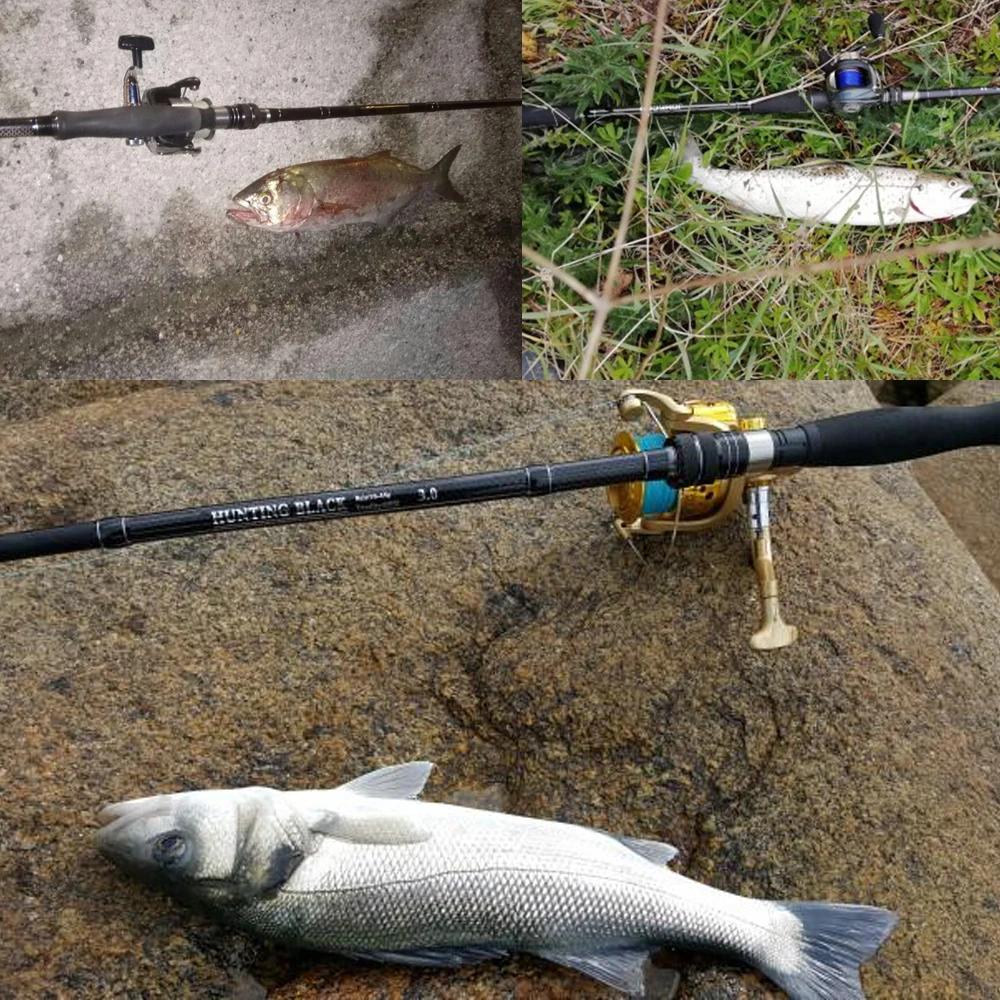 JOHNCOO 2.7m 3.0m 3 sections canne à pêche en carbone H/MH puissance 2 conseils tige de coulée rotat