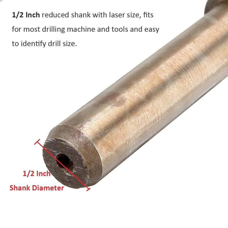 Foret hélicoïdal M35 hss-co Cobalt de qualité industrielle 13.5-30mm 1/2 pouces foret à tige réduite
