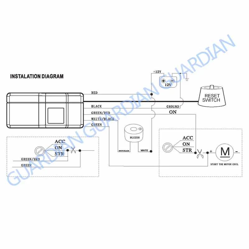 Système d'alarme de voiture à verrouillage automatique du moteur sans fil, antidémarrage RFID, dispo