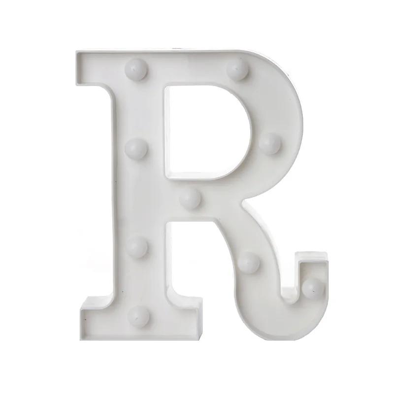 Alphabet lettre LED lumières lumineux numéro lampe batterie chaude veilleuse pour la maison mariage 