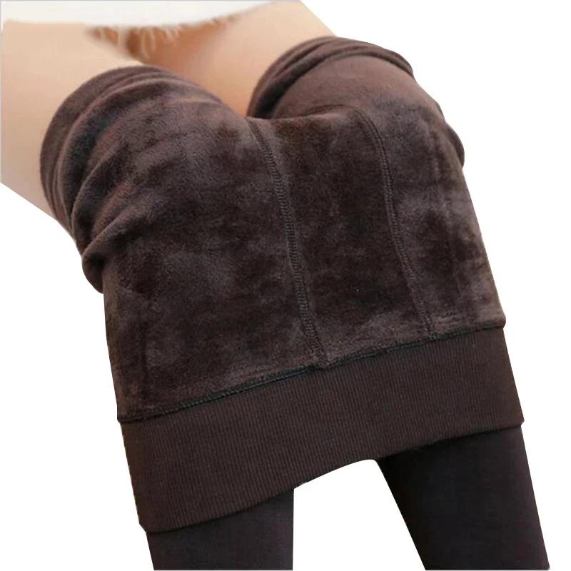 Leggings d'hiver chauds S-5XL grande taille femmes pantalons en velours chaud Leggins taille haute L