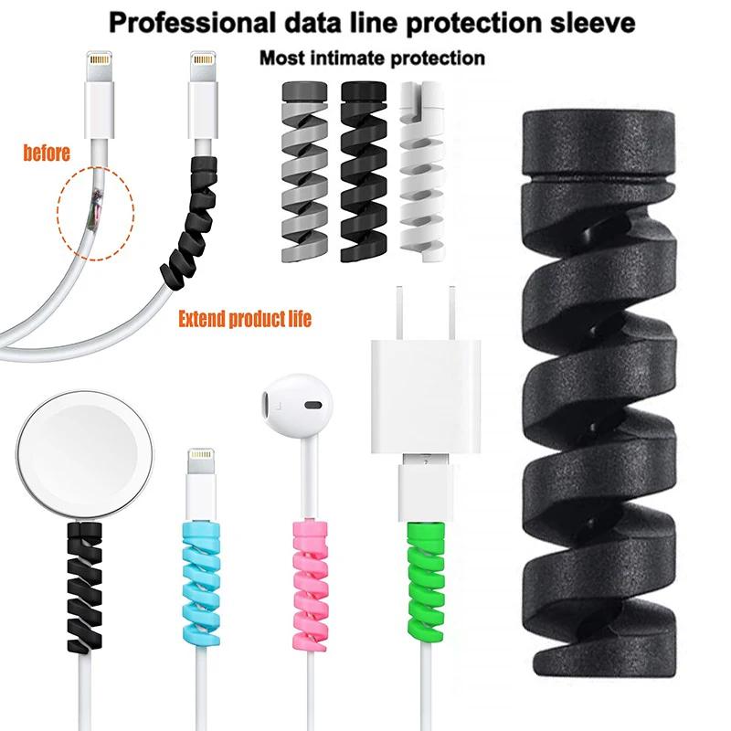 Protecteur de câble en Silicone, enrouleur de bobine, protecteur de fil pour iPhone, cordon de charg