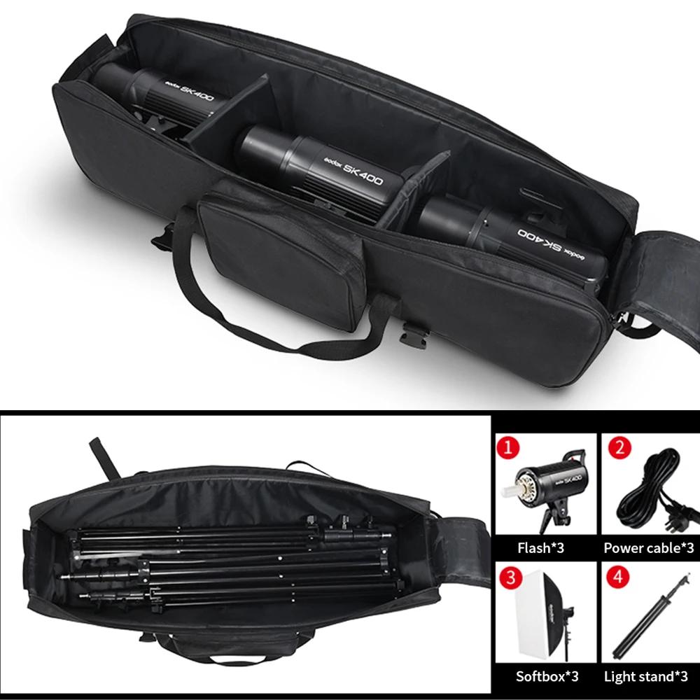 Soonpho sac de transport photographique pour Flash LED lumière vidéo trépied support de lumière sac 