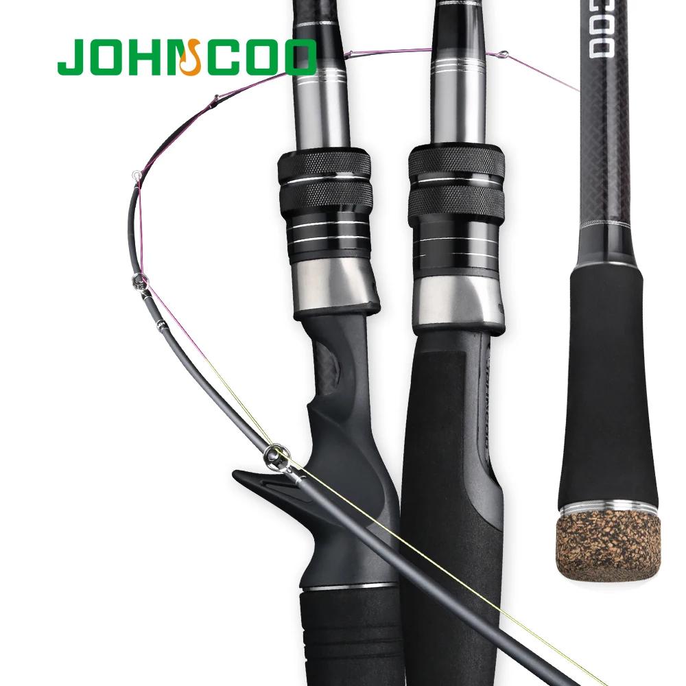 JOHNCOO 2.7m 3.0m 3 sections canne à pêche en carbone H/MH puissance 2 conseils tige de coulée rotat