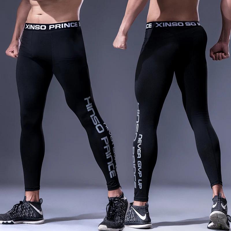Pantalons de Compression de gymnastique serrés pour hommes séchage rapide vêtements de Sport collant