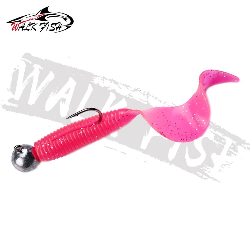 WALK FISH – crochet de gabarits à tête NED, 5 pièces/lot, 2g-20g, toutes tailles, boule ronde, croch
