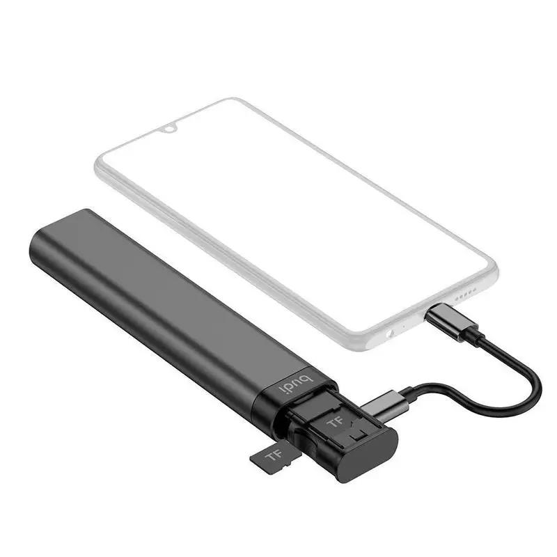 BUDI – adaptateur intelligent multifonction, carte de stockage de données, types de câble TF, boîte 