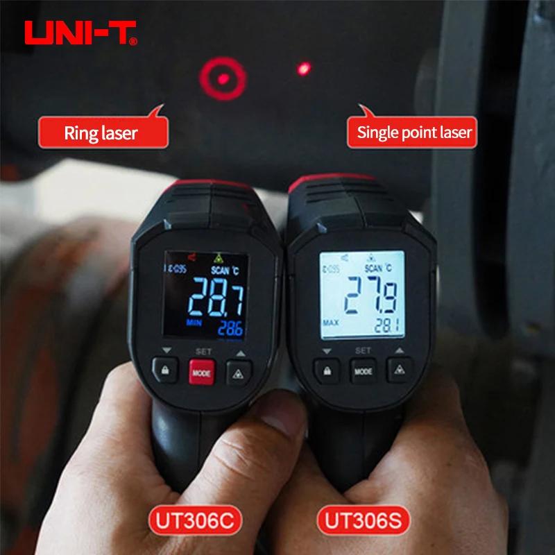 UNI-T UT306S UT306C thermomètre numérique sans Contact ménage industriel infrarouge Laser testeur de