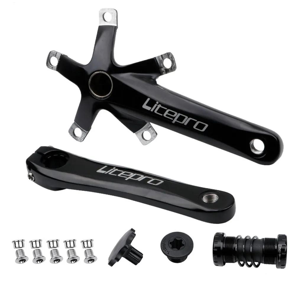 Litepro-Pignon de manivelle intégré creux pour vélo pliant, arbre central, dent positive et négative