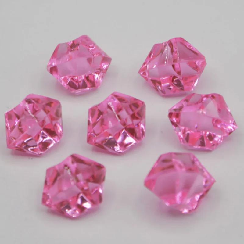 100 pièces en plastique cristal 14*11mm acrylique cristal diamant pion pierre irrégulière fête et va