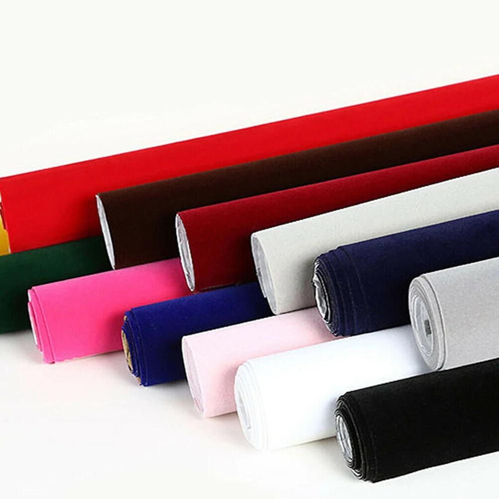 Doublure floquée en velours auto-adhésive, feuilles adhésives en tissu feutré pour l'art et l'artisa