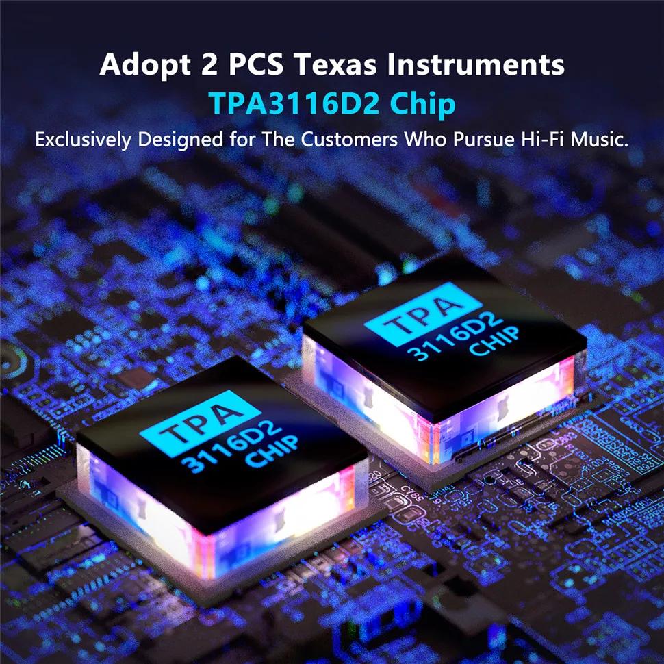 Fosi Audio-Amplificateur de Puissance Sonore Bluetooth TPA3116, 2,1 CH, 100W, Mini HiFi Classe D, Ba