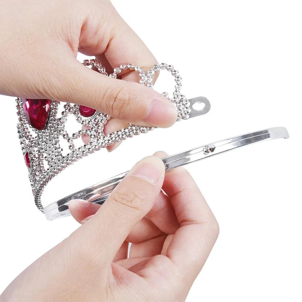 Accessoires de princesse Elsa, ensemble de déguisement pour petites filles, Costume de couronne Elsa