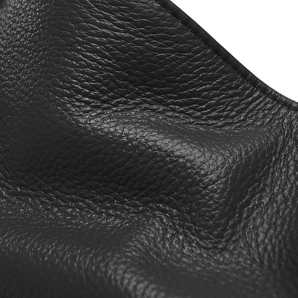 Zency-Sac à main en cuir véritable avec pompon pour femme, sac à main à bandoulière pour femme, noir