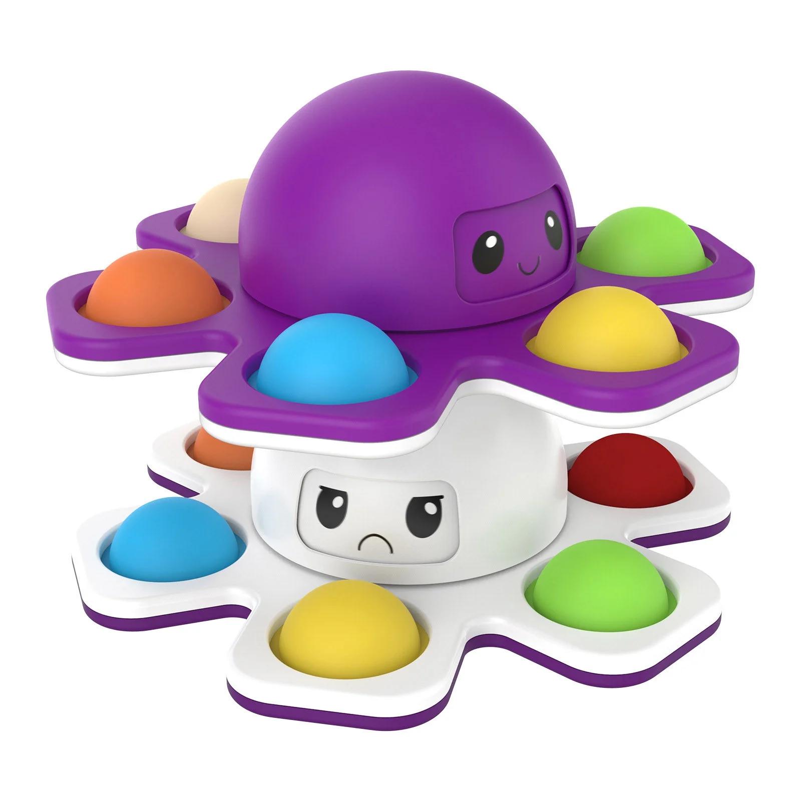 1 pièces nouveau Anti-Stress Push Bubble Fidget Spinner visage-Changing jouet sensoriel pousser pope