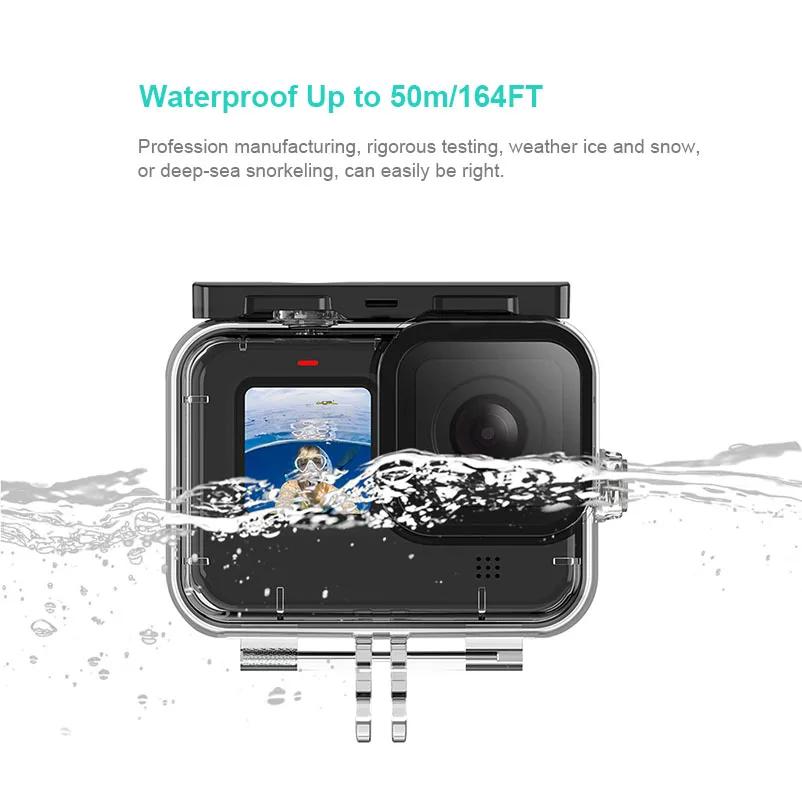 KFFTWWX-Kit d'accessoires étanches pour GoPro fore13, 12, 11, 10, 9, boîtier, trépied, support monop